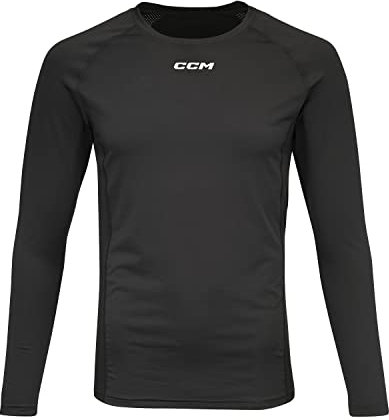 CCM Performance Compression Langarm-Top für Herren (Größe: XL, Schwarz)