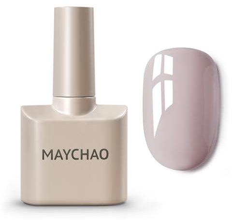 MAYCHAO 15ML Stone Beige Gel Nail Polish, Soak Off UV LED Gel Polish Nail Art Starter Manicure Salon DIY at Home, 0.5 OZ