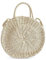 NICOLE & DORIS Sac Bandoulière Rond Femme Sac à Main en Paille Sac de Plage Bandoulière Sac en Rotin Sac D'épaule d'été Sac Epaule Léger pour Voyage Vacances Blanc