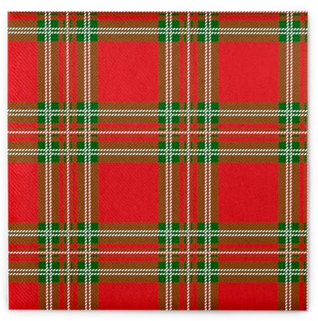 Mank Airlaid Servietten 40 x 40 cm 1/4-Falz ideal für Gastronomie und Feiern stoffähnlich saugstark Weihnachten 50 Stück Charles