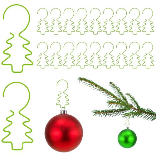 CHEERYMAGIC Christmas Ornament Hooks, Christmas Tree Hangers Hook, Christmas Tree-Shaped Hooks for Xmas Party Decorations Home Wedding DIY Crafts Hanging Jewelry Gift A9LSSDSGG
