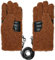 UGG UGGfluff Herren-Handschuh, Hartholz, Größe S/M, Braun, Small / Medium