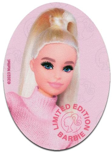 Comercial Mercera Barbie © Portrait Iron-On Patch Appliqué Patches Iron-On Patch Size 11 x 8 cm