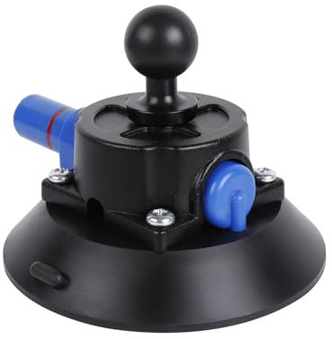 4.5 Air Pump Vacuum Suction Cup Base with 1 Ball, Aluminum Professional Suction Cup Mount Compatible with RAM Mounts and Other All Industry Standard 1 B Size Adapter and Double Socket Arm