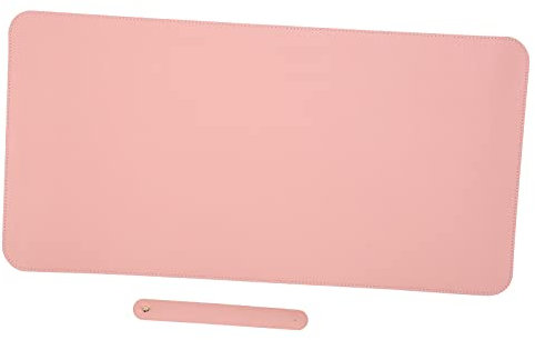 Multifunktionales Schreibtisch-Mauspad aus weichem Kork und wasserfestem PU für Home-Office-Laptop-Gaming (pink + cork)