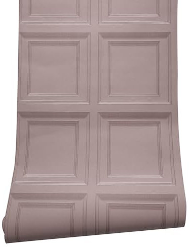 Trafagala 3D Wall Panels Textured Wallpaper Blush Pink Embossed Wood Panel Effect Embossed Wallpaper Tartan Wallpapers Neutral Art Deco for Living Room Feature Wall Bedroom Ceilings