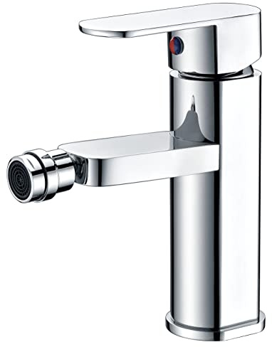 IMEX - Grifo Bidet | Grifo Monomando Bide para Baño | Grifo de Bidé con Mezclador de Agua Caliente y Fría | Griferia Bidet | Instalación Fácil | Serie Liverpool | Color Cromado