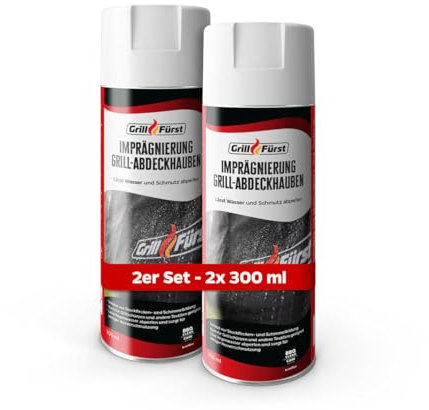 Grillfürst Imprägnierung für Grill-Abdeckhauben, 2 x 300 ml - extra Starke Imprägnierwirkung