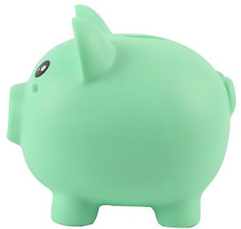 I-TOTAL® - Lustige dekorative Spardose/Münzfach aus robustem Kunststoff (Green Pig)