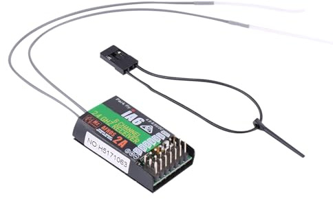 Receptor RC, Alta Sensibilidad y Transmisión Bidireccional, Control Remoto 6 Canales, Recepción 2.4G con Protección Fuera de Control, for Pilotos de Drones Modelismo y Vehículos Escala Reducida