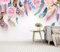 YueMingDi 3D Kreative Wohnzimmerdekoration Bunte Feder Blume Landschaft Schlafzimmer Wohnzimmer Moderne Wandtapete-400Cm×280Cm