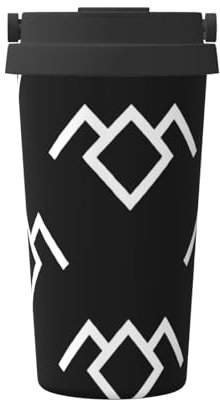 BGHEWRT Twin Peaks Owl Carry Insulated Coffee Mug Portable Coffee Cup 500ml Stainless Steel Travel Mug with Printed Design Eco-Friendly Vacuum Cup