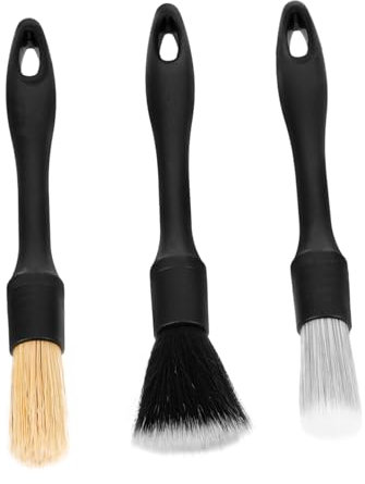 TOKIDNY 3piezas Cepillos Limpieza Coche Brocha Detallado Automóvil Kit Limpieza Interior Cepillo Abs Suave
