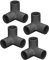 20mm PVC Pipe 10PCS 3 Way Pipe Fittings PVC Plastic Right Angle Tee Corner Connector 20mm Inner Diameter White (Black)