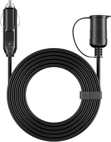KFZ Verlängerungskabel 12V, 5M Zigarettenanzünder Verlängerungskabel,Sicherung für 12V/24V, Zigarettenanzünder Buchse Stecker für Camping Kühlbox auto