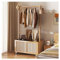 Porte-Manteau sur pied en Bambou avec 4 Roulettes et 1 Barres de Suspension Crochets Penderie Armoire Ouverte 152H cm/65in Organisateur de Placard Porte-Vêtements Chambre : Naturel