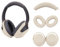 Aiivioll 3-teiliges Set für Sony WH-1000XM4 WH-1000XM3 Kopfhörer, Ohrpolsterbezüge/Ohrenschützer/Kopfbügelkissenbezüge, schweißfestes weiches Silikon-Kopfhörerzubehör（Cremefarben）