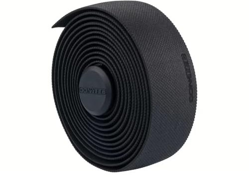 CONTEC Lenkerband Prestige.Grip, 2000x30x2,5 mm, aus EVA-Schaum und Gel, selbstklebend und rutschsicher, mit Klebestreifen und 2 Lenkerstopfen, Paar, schwarz