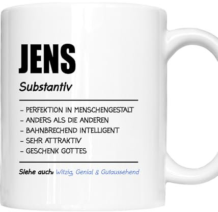 Jens Tasse | Mann Junge Namen Vorname Kosename Rufname Kaffeebecher | Definition Jens Geschenk