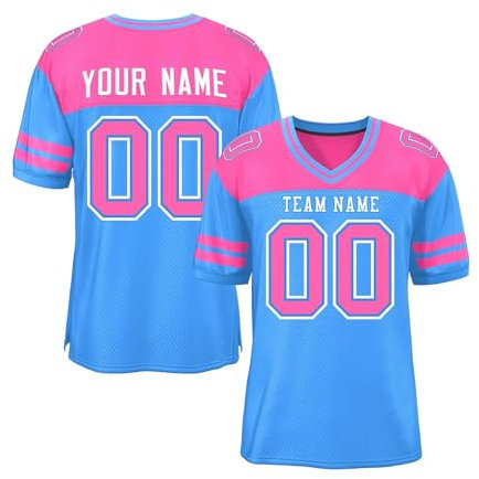 KONG JIMFAN Personalisiertes Baseball Trikot,Teamtrikot Individuell Bedruckt Namen Nummer & Logo,Personalisierte Geschenke Für Kinder/Erwachsene Unisex Football Trikot Tshirt Selbst Gestalten(5)