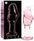 Nebula Series, Plug Anal de Cristal Borosilicato, 12,5 cm x 4 cm, Transparente (Rosa)