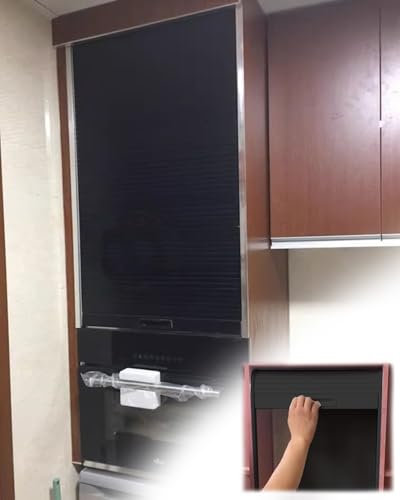 Porte Accordéon Kit de Portes D'armoire à Enroulement Tambour, Portes Pliantes Coulissantes Peu Encombrantes, Portes à Enroulement en Plastique pour Placard de Cuisine Meuble Sous-vasque(26x28 (66x71