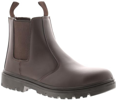 Tradesafe Dealer S1P SRA Steel Toe Chelsea Boots - Slip-On, Puncture-Resistant Midsole & Non-Slip Sole