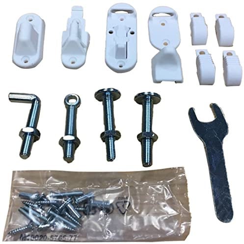 Safetots Range of Stair Gates Spare Fittings Kits (Safetots Extending Metal White Fittings Kit)