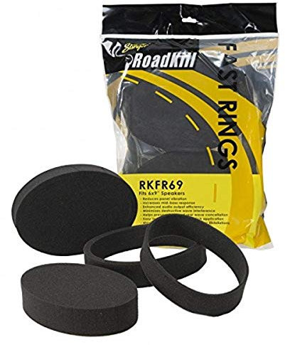 Road Kill RKFR69 Fast Rings 3-Piece Foam Speaker Enhancer Kit, Black, 6x9