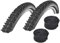 Set: 2 x Schwalbe Smart Sam HS476 Reifen 26x2.25/57-559 + Schwalbe SCHLÄUCHE Blitzventil