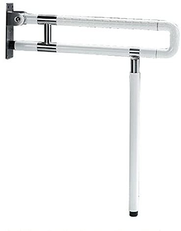Wandstützgriff Stützhilfe WC Griff Klappbar Aufstehhilfe Toiletten Haltegriff Sicherheitsgriff Haltegriffe für Senioren (75cm, Weiß)