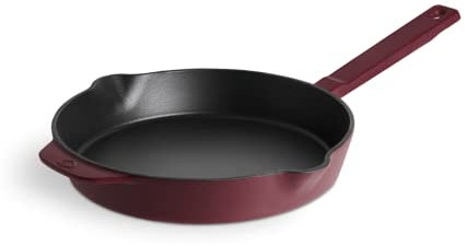 SPRINGLANE Gusseisen Bratpfanne Rot, Ø24 cm - Emailliert - Gusspfanne - Für alle Herdarten inkl. Induktion geeignet
