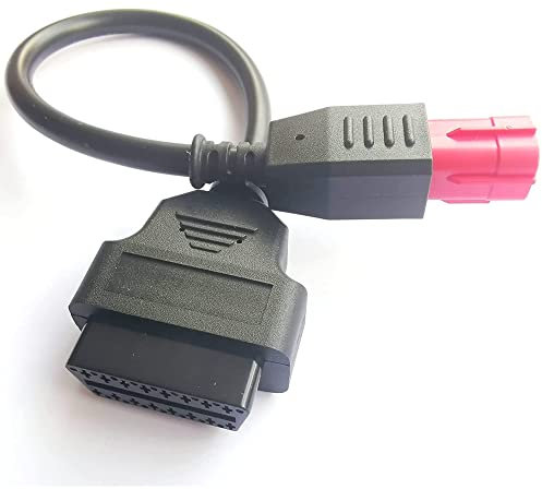 Euro5 6Pin OBD Motorbike Adaptor,6 Pin Motor Bike Motorrad Diagnostic OBD2 Motorcycle K-Line CAN-Bus Cable for Yama-ha Hon-da Su-zu-ki BENE-LLI