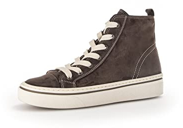 Gabor Damen High-Top Sneaker, Frauen Halbschuhe,Wechselfußbett,Best Fitting,schnürschuhe,schnürer,mid Cut,braun(Panna),38 EU / 5 UK