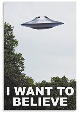 Labbe I Want to Believe Poster Dekorative Malerei Leinwand Wandkunst Wohnzimmer Poster Schlafzimmer Gemälde 40 x 60 cm
