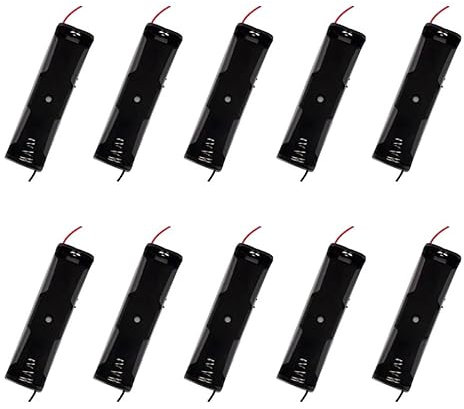 Battery Holder Case 3.7V with Leads for 18650 batteries, 10PCS