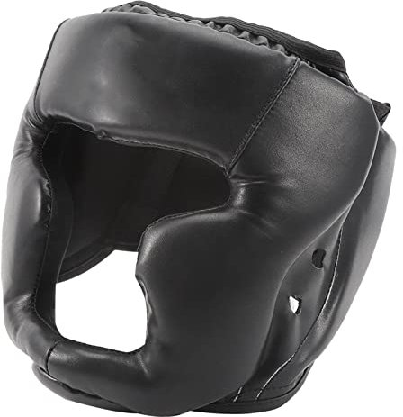 HERCHR Casque De Boxe, Casque De Protection Fermé pour Le Visage PU épaissir Le Casque De Combat Sanda Ceinture élastique Réglable Protégeant L'équipement pour Les Enfants Adultes Muay Thai(Children)