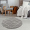 THE RUGS Modern Moroccan Design Living Room and Bedroom Rugs, Non-Shedding & Easy Care (Boho Grey/Ivory, 120 cm Round)