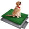 Dog Litter Tray Pet Potty Puppy Grass Pee Pad Holder,Dog Toilet Tray Indoor, Artificial Grass for Dogs,Portable Potty with Tray (20x25)