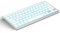 CACOE Deutsche Bluetooth Tastatur Kompatibel Mit IOS, Android, Windows, Samsung, Lenovo, 7 Farben Beleuchtete, 3 BT Kanäle, Silber