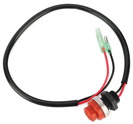 Interrupteur de démarrage et d'arrêt, Bouton Poussoir sans clé d'interrupteur,45 Cm Bouton Poussoir Rond Interrupteur D'arrêt de Démarrage de Disjoncteur étanche pour Moteur Hors-Bord Yacht de Bateau