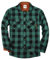 TARAINYA Chemise Flanelle Homme A Carreaux Manches Longues Regular Fit avec Poche Vert Noir L