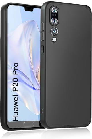 wsiiroon Handyhülle für Huawei p20 pro Hülle, Stoßfest Kratzfest, Anti-Fingerabdruck, Anti-Rutsch Fallschutz Schutzhülle, Anti-Öl, Unterstützt kabelloses Laden für Huawei p20 pro Case (Schwarz)