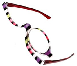 Lunettes grossissantes Outil de maquillage Lentille cosmétique Accessoires pour femme Multifonction Taille compacte Gain de place Voyage Maison +2,5