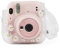 BigKing Clear Protective Case for Fujifilm Instax Mini 11/9/8 Camera with Daisy Flower Design, Transparent PVC Cover with Adjustable Strap