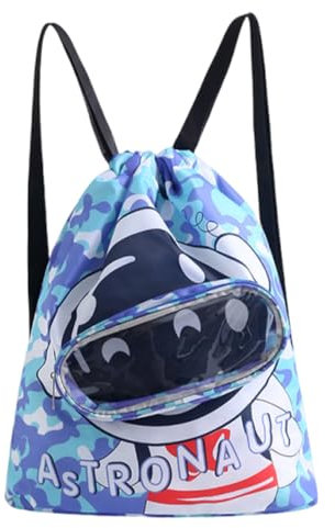 Sac Piscine Enfant, Sport pour Enfant, Séparation Sèche et Humide, Réglable, pour la Piscine, la Plage, en Voyage (30 * 13 * 40cm, Bleu)