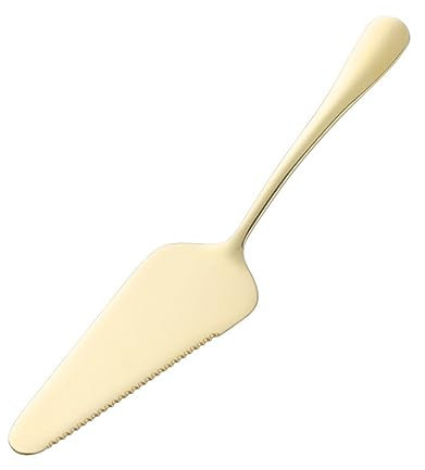VERDANVERSE Spatola Seghettata Acciaio Inossidabile per Torte e Pizza Design Ergonomico Facile da Finitura Utensile per Dolci e Creazioni Oro
