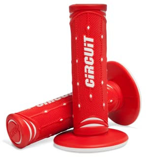 CIRCUIT Equipment MA0042-252 Motorradgriffe Jupiter, Rot/Weiß