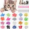 JOYJULY 100pcs Weiche Haustier Katze Kätzchen Klaue Nagel Abdeckungen Kappen steuern Weiche Tatze von 5 Verschiedene Farben Random+5 Klebstoff Kleber, Größe M