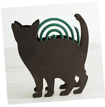 Vosarea Porte-Encens Anti Moustique en Fer Forme Chat Ornements De Bureau Table